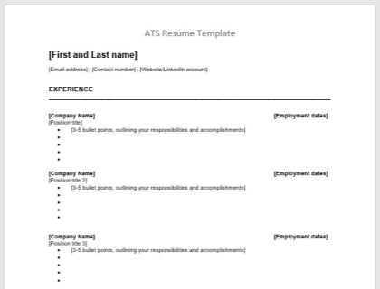 ATS Resume Template
