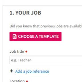 Create your job post.