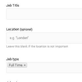 Fill in the job posting form provided.