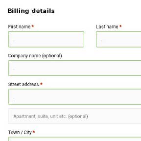 Fill in your payment and billing details.