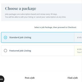 Choose a package and pay.