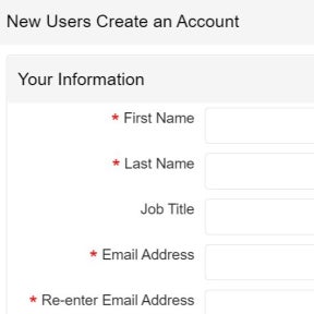 Create your account.