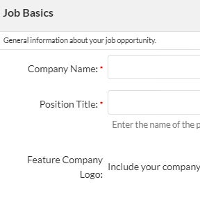 Create your job post.