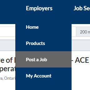 Start the job posting process.