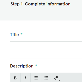 Enter the job posting details.