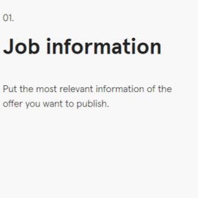 Enter your job posting details.