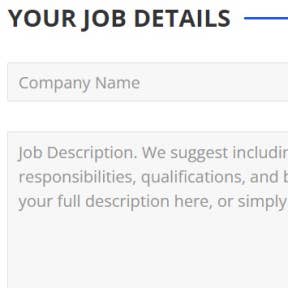 Create your job listing.