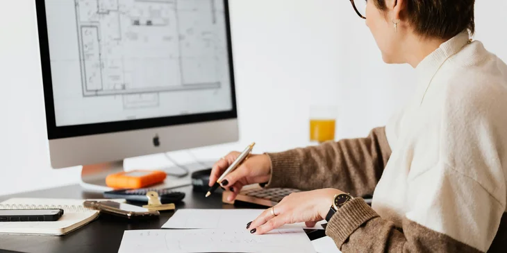 An architect working on a design project.