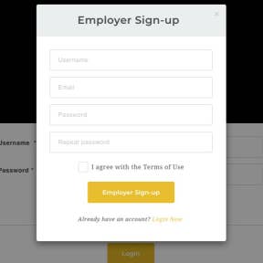 Create an employer account.