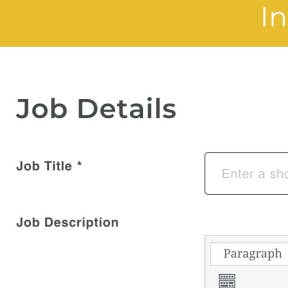 Create your job post.