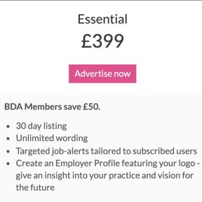 Select a posting package to purchase.