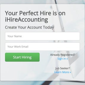 Begin the process of creating an account.