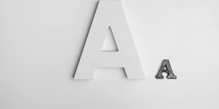 Examples of font on a white field