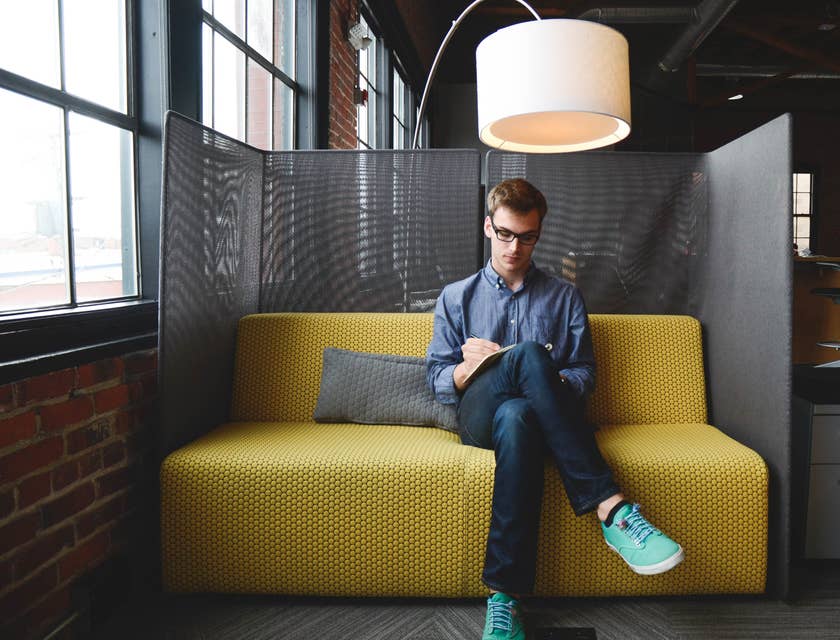 A freelancer at work.