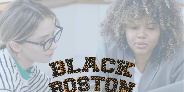 Black Boston Jobs logo.