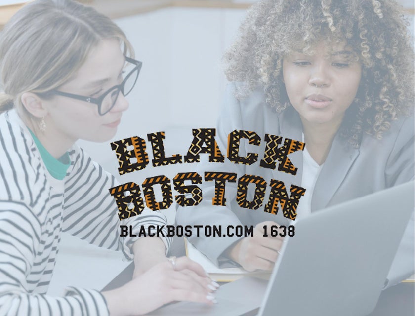 Black Boston Jobs logo.