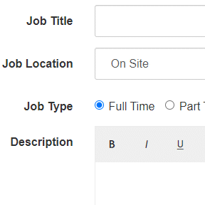 Create your job post.