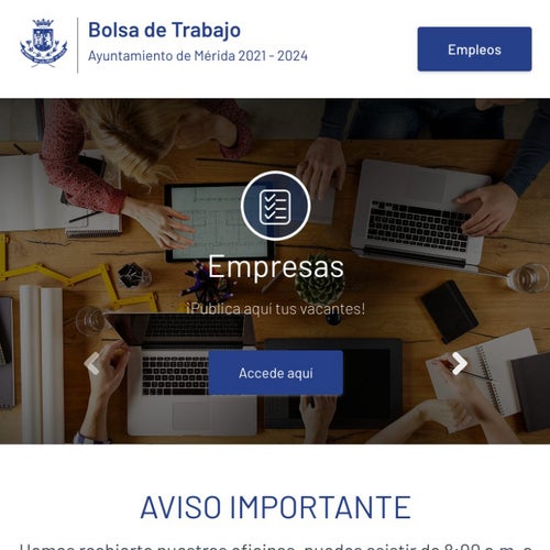 Publicar vacante en Bolsa de Trabajo de Mérida: