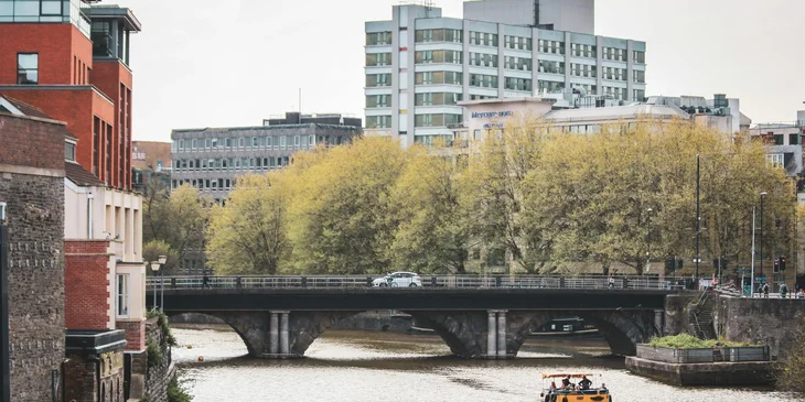 A river in the city of Bristol, England, United Kingdom.