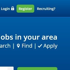 Click on "Recruiting?" on the home page.