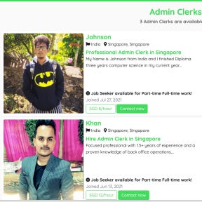Browse through available candidates.
