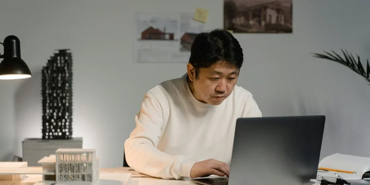 An architect working on a new design.