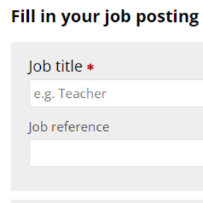 Create your job post.