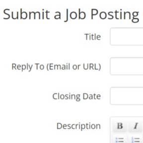 Create your job post.