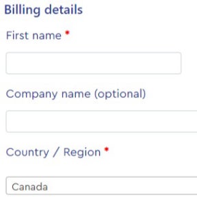 Add your billing information.