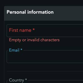 Provide some personal information.