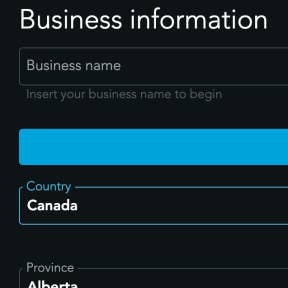 Enter some information about your business.