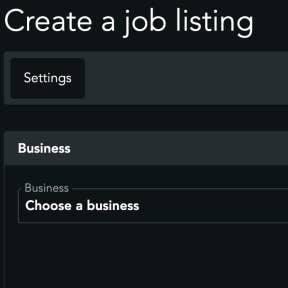 Fill out the job posting form.