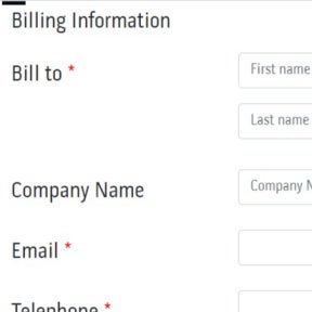 Enter your billing details.