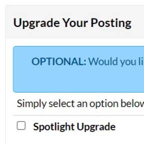 Review the upgrade options.