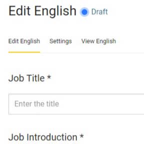 Create your job post.