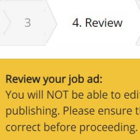 Review your job ad.