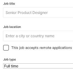 Fill out your job description.