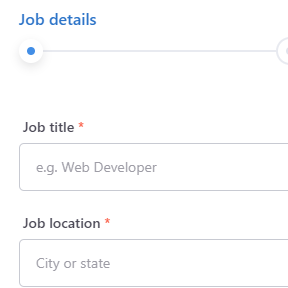 Create your job post.