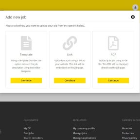 Select a job ad option.