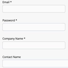 Create your account.