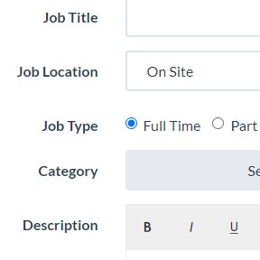 Fill out the job posting form.
