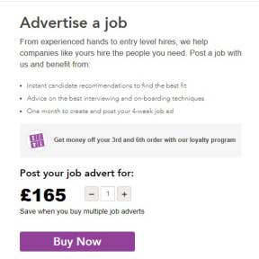 Choose a job posting package.