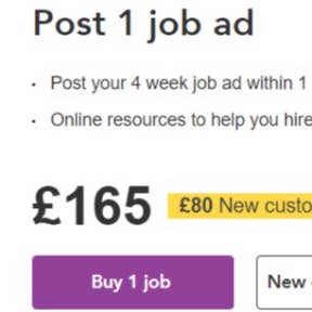 Choose a job posting package.