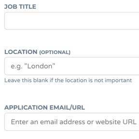 Create your job post.