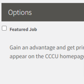 Select the job post upgrade.