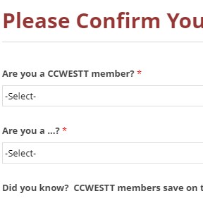 Confirm your membership status.