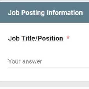 Fill out the job posting form.