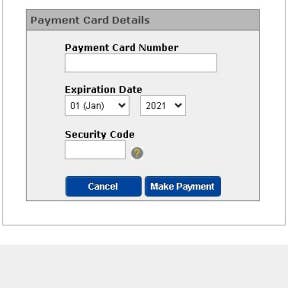 Enter your card information and click "Make Payment."