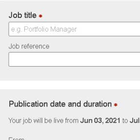 Fill out your job description.