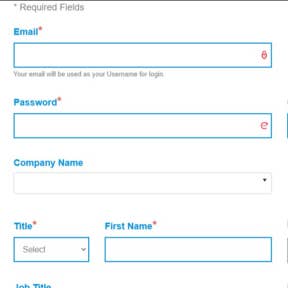 Complete the registration form.